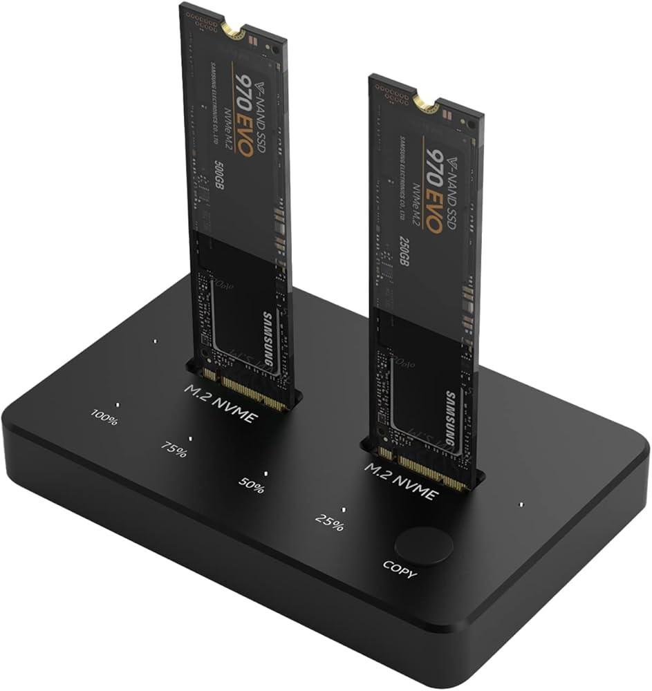 DUAL BAY M.2 SSD DOCK WITH CLONE
