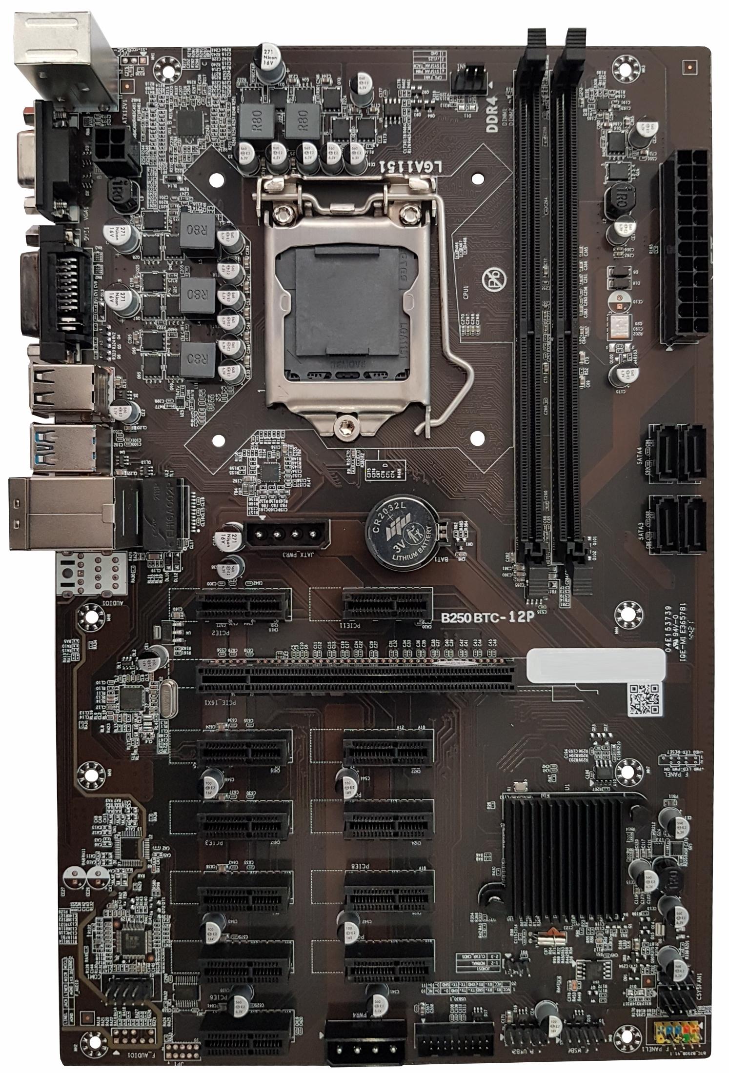 12 PCIE MINING MOTHERBOARD - BTC-B250B