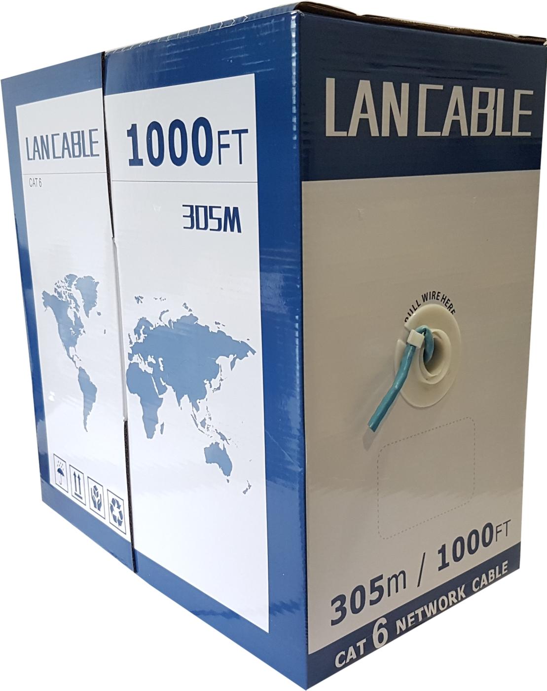 CAT6 305M CCA, BLUE/GREY