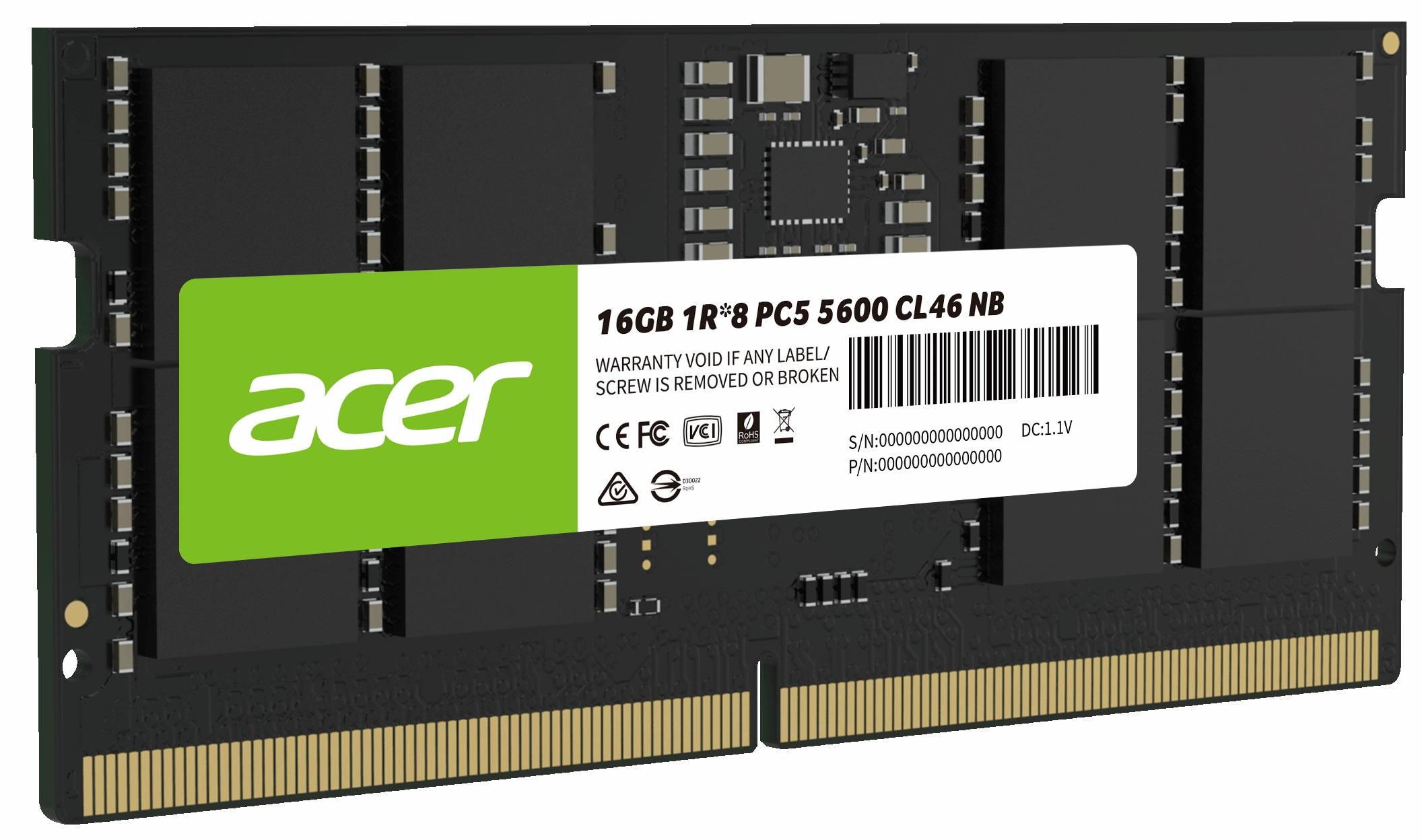 ACER 16GB DDR5 LAPTOP MEMORY 5600 MHZ
