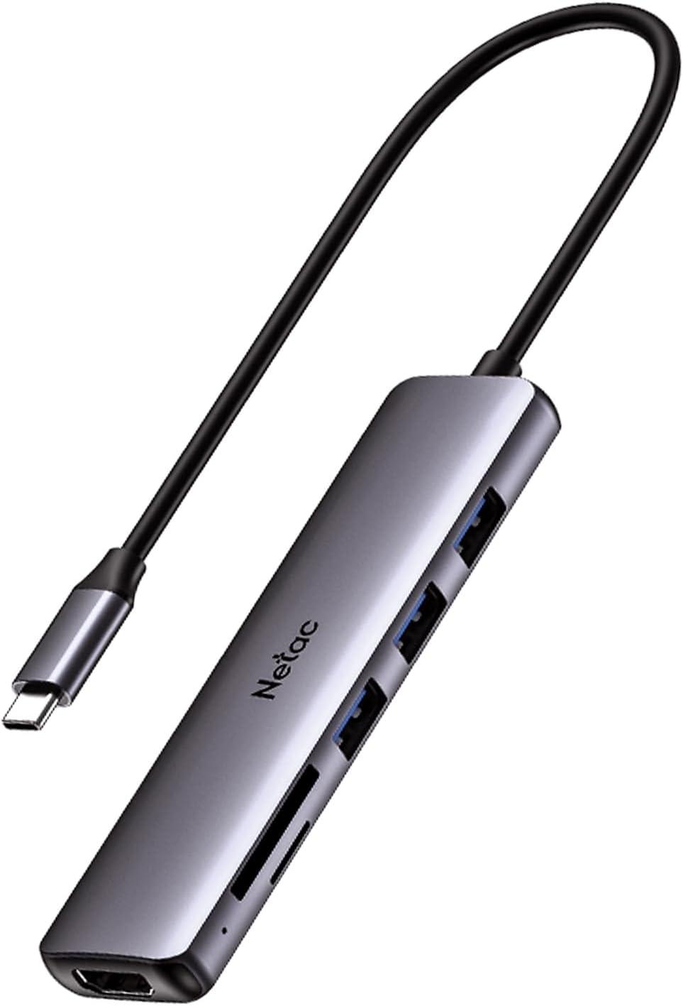 HUB WF14, TYPE-C TO USB3.0*3+HDMI+MSD/SD